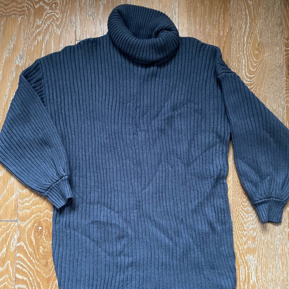 Oversized Turtleneck Sweater Dress